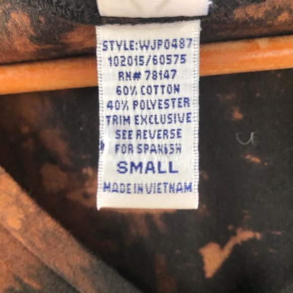 ‘Hustle’ Bleach Dye Graphic Tee Size Small - Picture 4 of 6